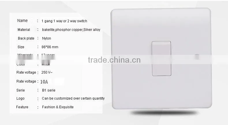 Electrical 250v 10a 86 type 3 gang 3 way wall switch