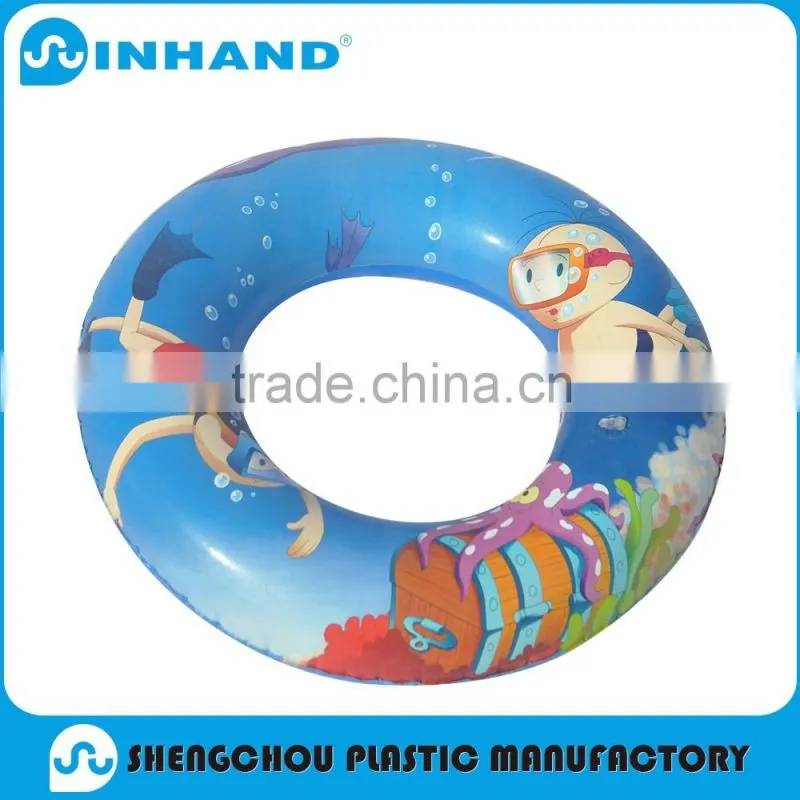 2016 Fashion high quality cheap PVC Swimming Inflatable Ring/baby swimming neck ring