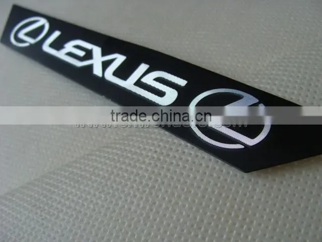 Highlight metal car nameplate