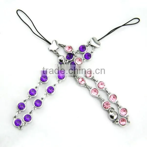 2014 Wholesale Fashion Crystal Mobile Phone Straps