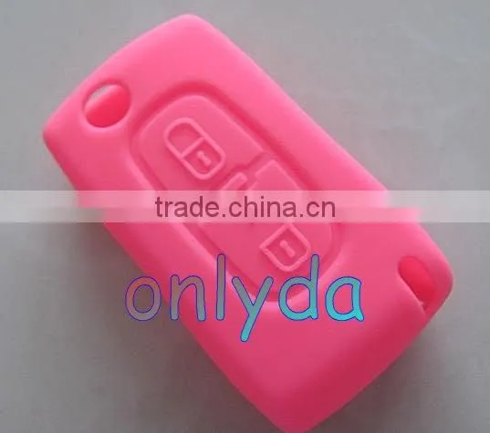 World global selling silicone rubber car key covers Peugeot remote key silicon cover (black )