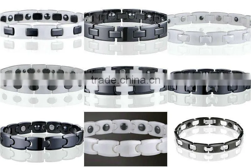 Trendy magnetic ceramic for black bracelet jewelry design