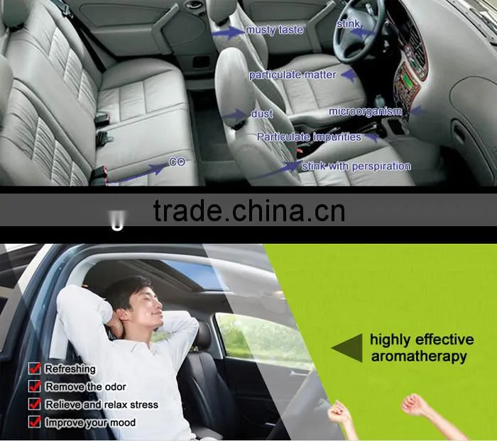 Innovative Car Plug-in Air Purfier,Aroma Diffuser,Air Cleaner,Air Refresher,Air Freshener w/Gentle Heating Plate & Vial Holder