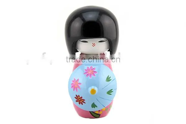 wholesale natural wooden japanese kokeshi gift dolls