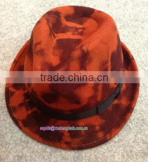 2014 Fashion100% Wool Felt Ladies Fedora Hat