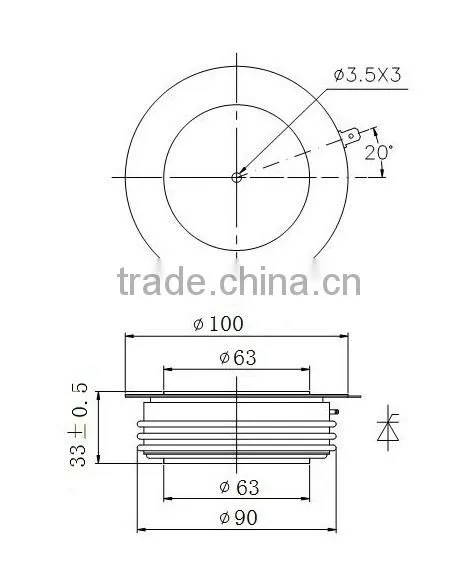 Superior quality scr phase control thyristors of 1000amp