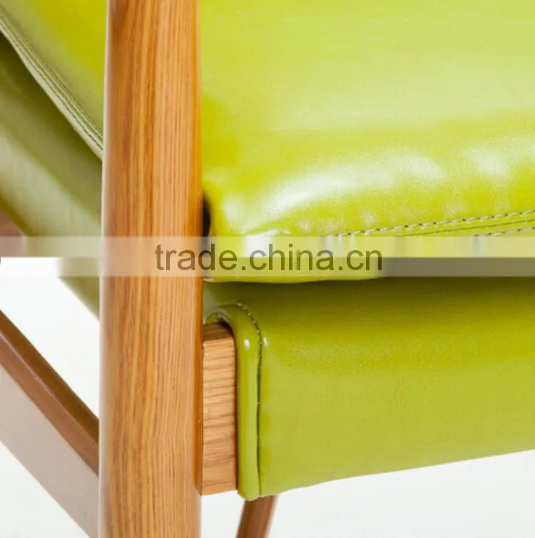 diamond mid-century modern walnut finished lounge chair with hand-stained wood base
