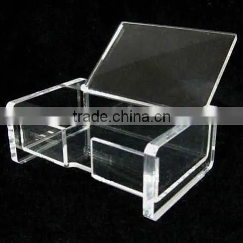 office acrylic name card container business card box