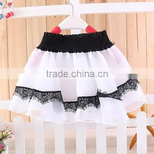 Baby Kids Children Girl's Wear Elastic Waist Bow Bead Decoration Short Pleated A-line Cute Sweet Skirt