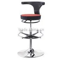 Black Leather Modern Wood Bar Chair for Home Use