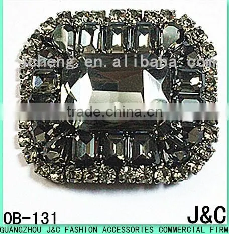 rectangle shaped glass stone with rhinestone lady fashion shoes ornaments