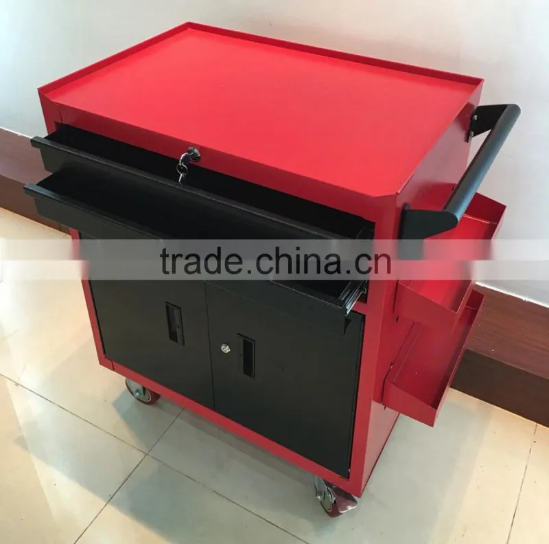 2 Drawer with cabinet tools service trolly cart