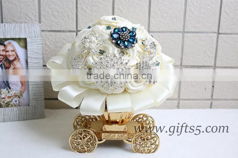 High quality luxurious blue wedding buquet