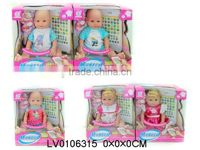 LV0106315 B/O spanish computer toy silicone reborn baby dolls for sale