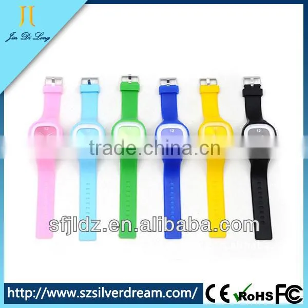 Kids Fashion Watches Square Face Jelly Watch Silicone Watch