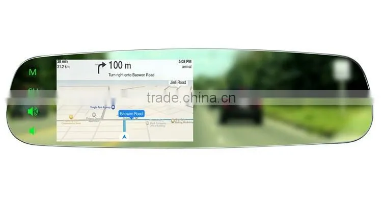Germid car frameless rearview mirror monitor with mirror link function