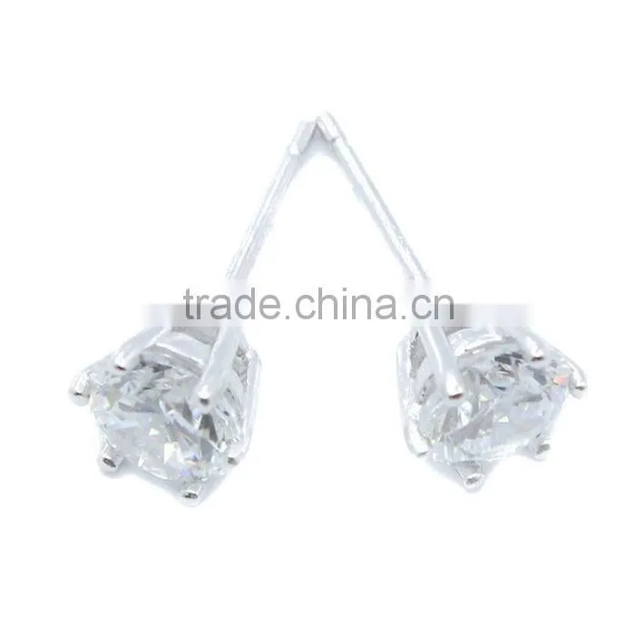 Chinese factory direct sale 925 sterling silver zircon stud earring