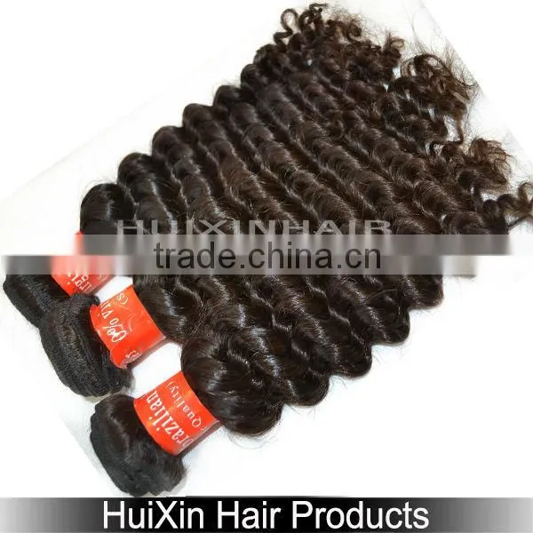 tangle free 100% Brazilian virgin Human Hair for no sheding Fullness with good volumn deep wave extensions