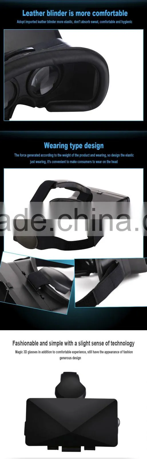 3d vr glasses with high quality 3d vr box virtual reality headset vr 3d glasses for smartphones