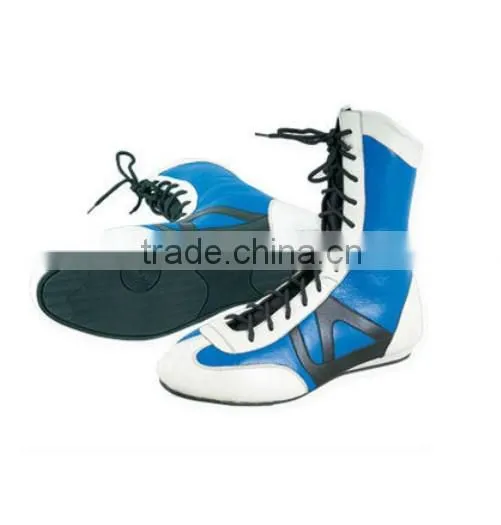 PVC Sole Genuine Leather Suede Boxing Shoes for Sale