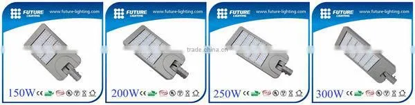 250w Stretching Aluminium led street light Super Bright AC90V-305V