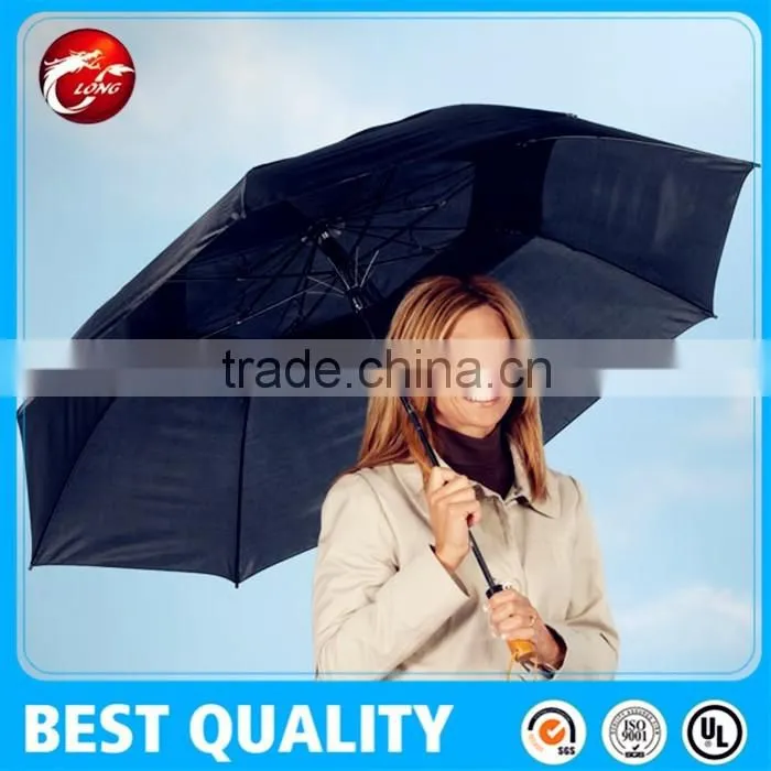 Large golf folding umbrella,automatic golf umbrella.wooden handle umbrella