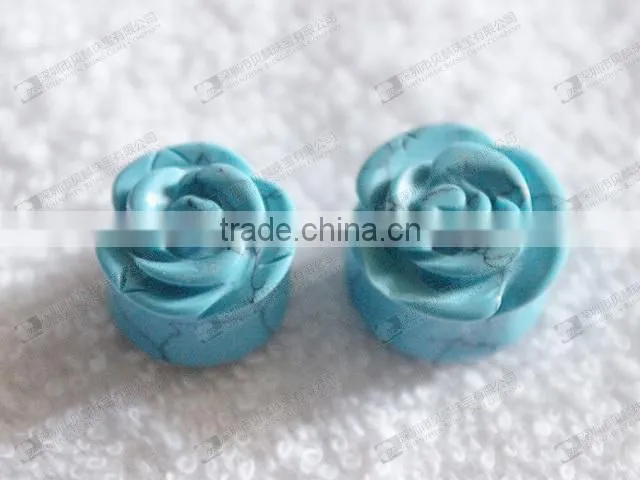 Stone ear plugs piecring jewelry