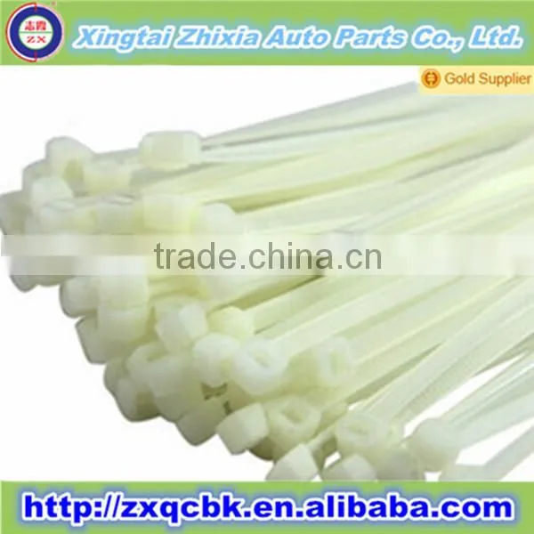 2015 Top quality !! ZX Brand white cable tie/black zip ties/flexible plastic cable tie