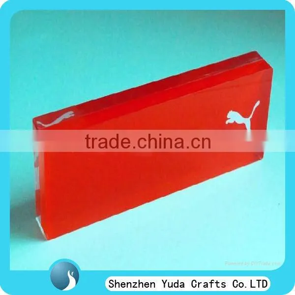 Wholesale acrylic brand block acrylic logo block, round corner brand block