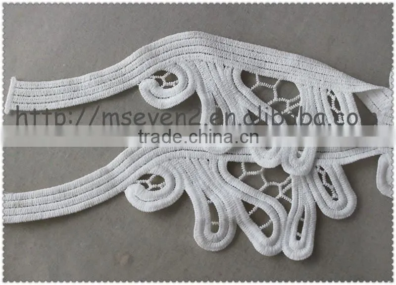 Wholesale Soft White Cotton Lace Collar, Embroidery Cotton Collar Lace for Ladies Wear