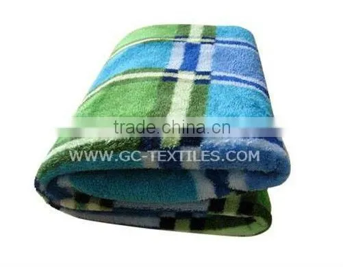 Checkers Print Coral Fleece Blanket