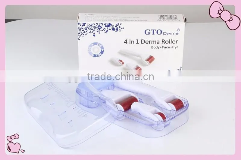 GTO derma roller titanium 4 in 1 in white color