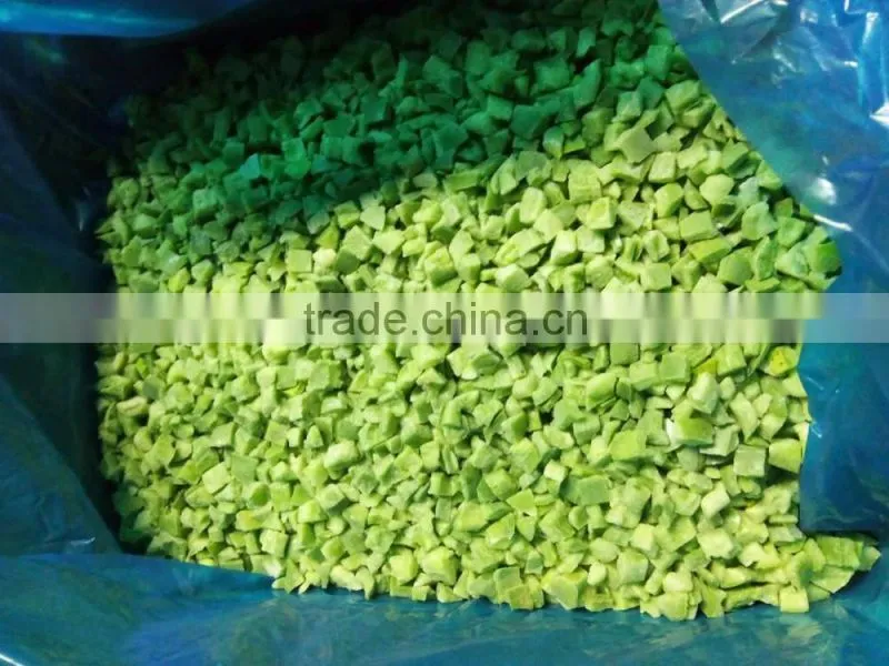 New crop IQF Frozen Green pepper dices