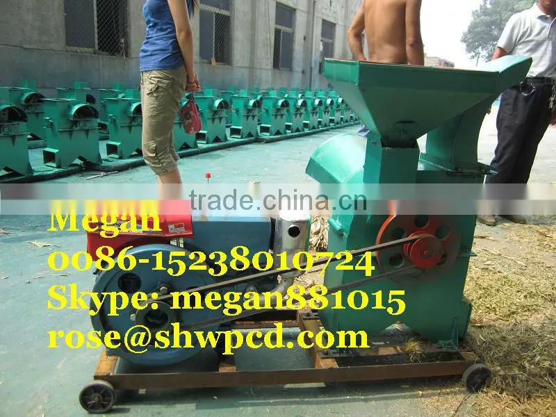 small portable chaff,stalk,straw hay,grass cutting/crushing machine 0086-15238010724