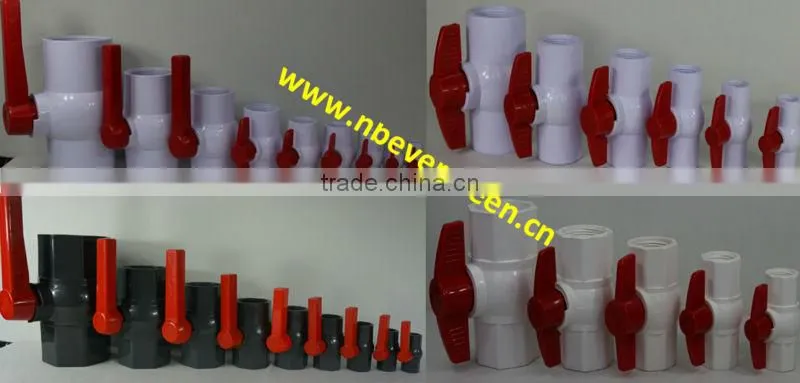 2-piece PVC Ball Valve with Steel Handle