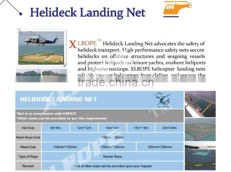 XLROPE Manila/Sisal rope Helideck Landing Net