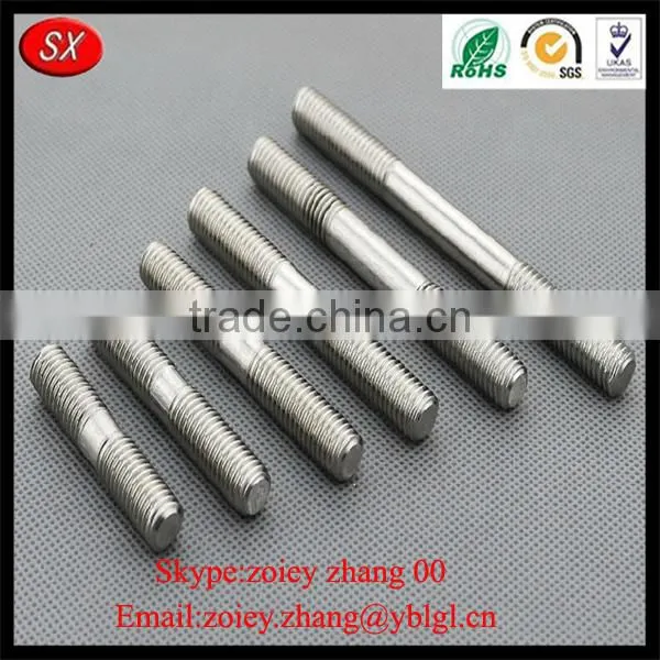 High Precision Carbon Steel Blacken Double Thread End Screw Rod