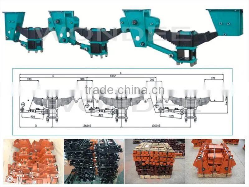 BPW Type 3 Axle China Semi Truck Mechanical Suspension
