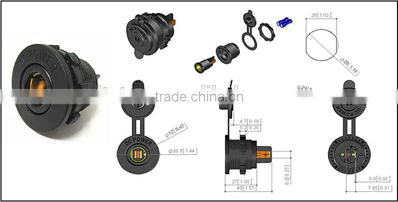 Continental DIN / HELLA Power Accessory Socket 12-24V