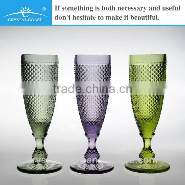 custom color decorative champagne flute glasses