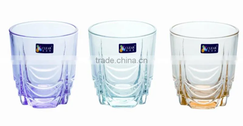 2016 New style colored glass tumbler glass cup glassware