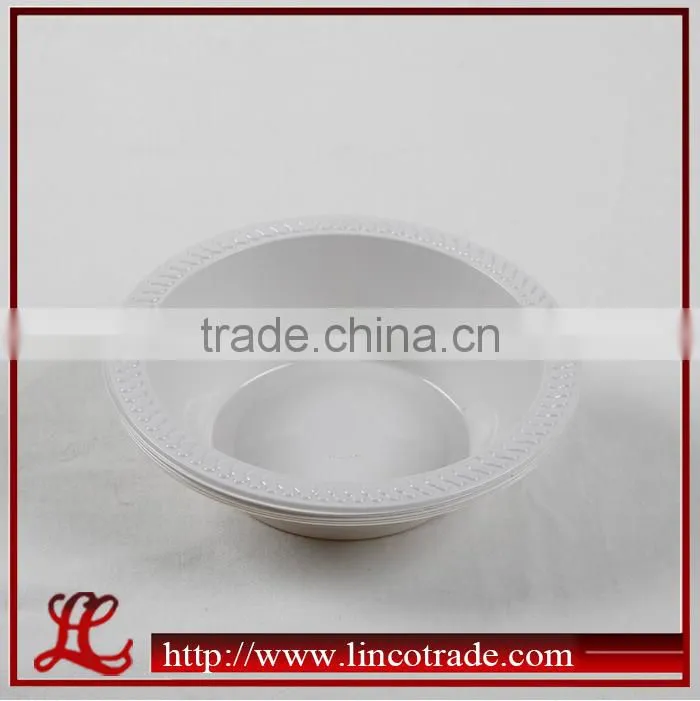White Round Disposable Plastic Bowl