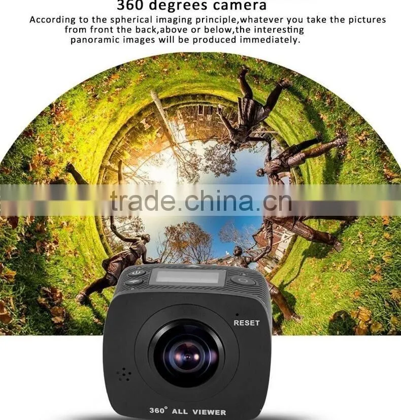 High Quality Waterproof 360 Degree Full View Video Camera VR HD Dual Lens Mini Go pro HD Sports Camera