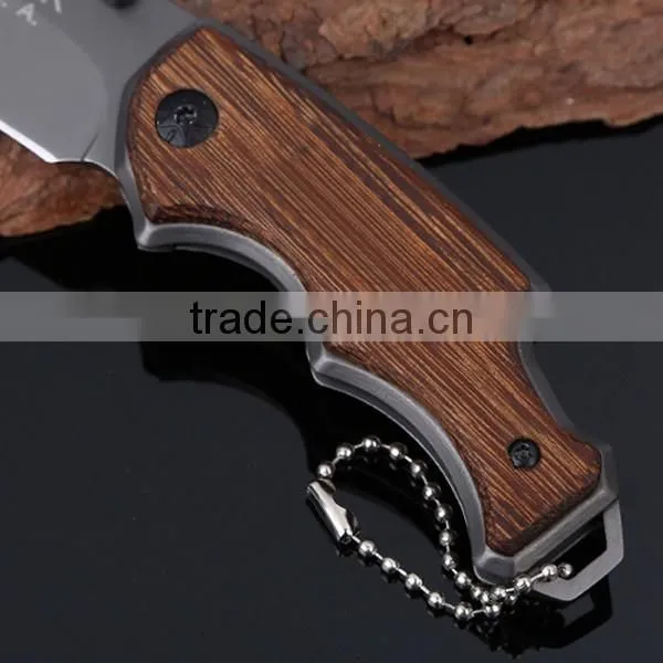 Camping folding pocket knife, outdoor survival fruit knife multi-function tool