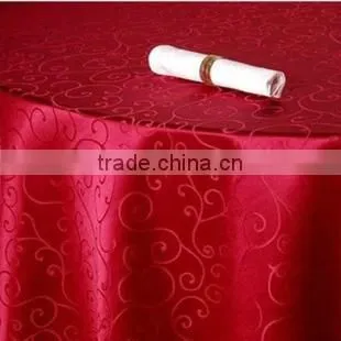 hotsale white jacquard table cover for hotel restaurant weddings