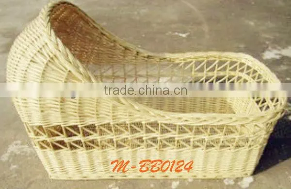 Wicker baby sleeping basket & wicker comfortable baby bassinet
