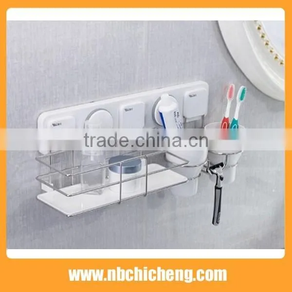 Multi bathroom storage rack bath jewelry holder wall suction commodity shelf