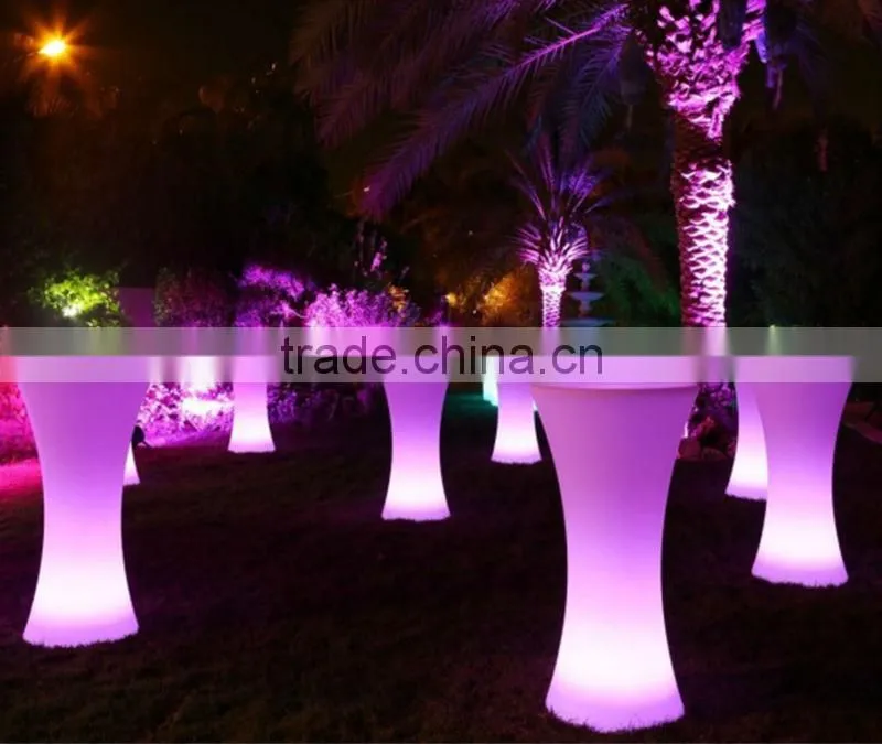 LED Plastic Glowing Table/Rechargeable LED Glowing Table