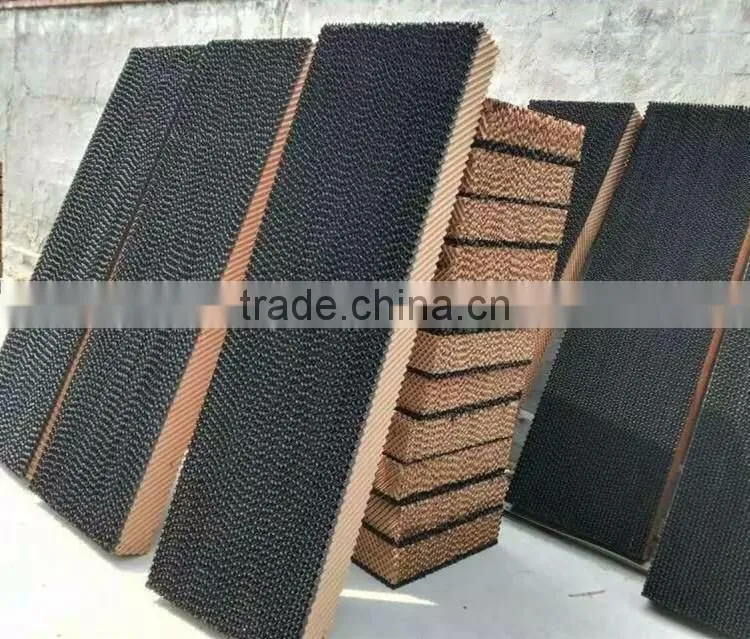 Trade Assurance High quality greenhouse poultry 7090 honey comb evaporative cooling pad