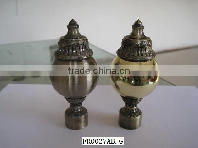 good plating curtain rod with ball finals